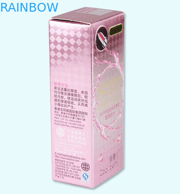 Boîtes de papier enduites de baume à lèvres de tube coloré de rouge à lèvres empaquetant la conception adaptée aux besoins du client