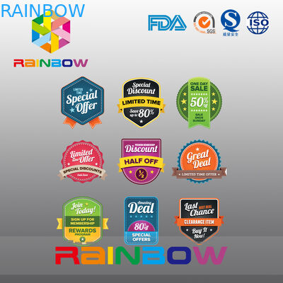 Label de papier de papier d'autocollant d'aimant, label irrégulier de vin d'écran en soie pour la nourriture biologique