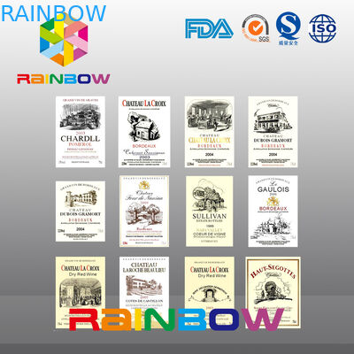 Label de papier de papier d'autocollant d'aimant, label irrégulier de vin d'écran en soie pour la nourriture biologique