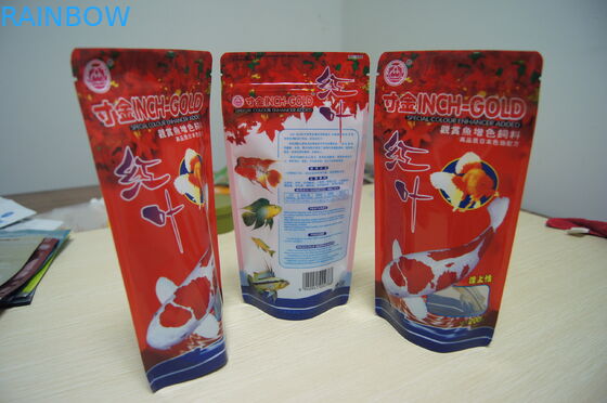Vifs imprimés tiennent la poche d'emballage alimentaire d'animal familier d'amorce de poissons de papier d'aluminium de serrure de fermeture éclair