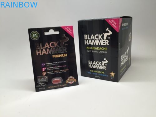 Boîte de papier rouge de Mamba pour les pilules d'amélioration de sexe/emballage masculins de carte