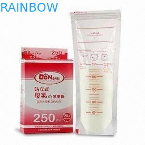 Sachets en matière plastique faits sur commande empaquetant, sac de stockage de lait maternel