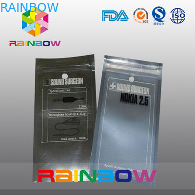 Voir les sacs d'emballage de casque/écouteur d'impression de logo/poche avec le zip-lock