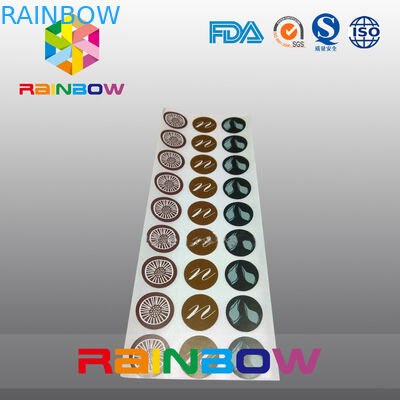 La coutume a imprimé les labels de nourriture stratifiés par papier auto-adhésif coloré de labels de douille de rétrécissement
