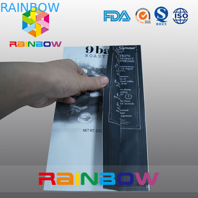 Poche de café de papier d'aluminium de conception/sac de café adaptés aux besoins du client gousset 5lb de côté avec la valve