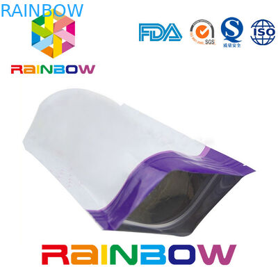 Brillant tenez-vous complète le sac à poudre de empaquetage de serrure de fermeture éclair de poche de papier d'aluminium