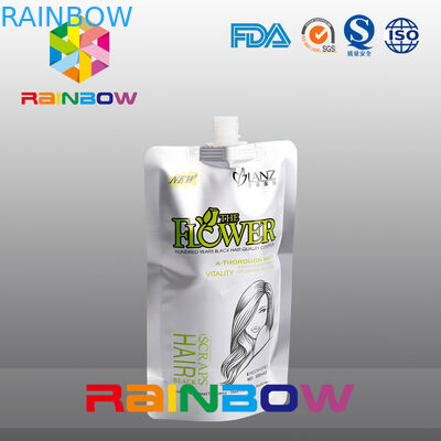 L'impression adaptée aux besoins du client blanche tiennent la poche de bec pour le shampooing/nourriture liquide/potable