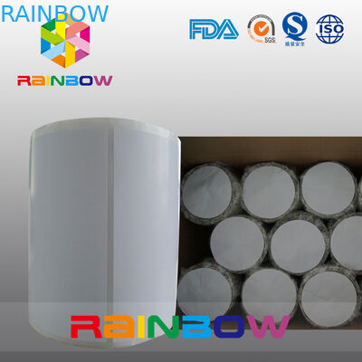 La douille de rétrécissement de rectangle de plaine de petit pain papier blanc/blanc d'aucun impression marque la taille faite sur commande