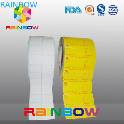 La douille de rétrécissement de rectangle de plaine de petit pain papier blanc/blanc d'aucun impression marque la taille faite sur commande