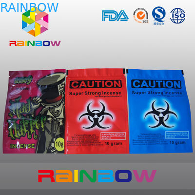 Le zip-lock de fines herbes d'encens de précaution faite sur commande de logo met en sac le sac chimique de fumée d'épice de vaudou de 10g 4g