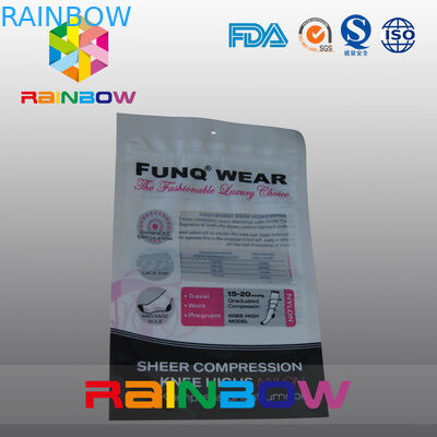 Sac en plastique rouge et blanc de fenêtre de Mylar avec le dessus de tirette pour la nourriture/Pleeled frais Garllic