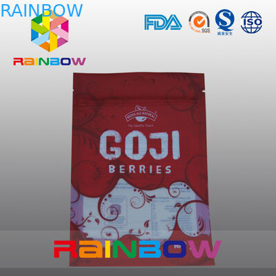 Sac en plastique rouge et blanc de fenêtre de Mylar avec le dessus de tirette pour la nourriture/Pleeled frais Garllic