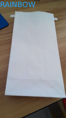 Sac blanc zip-lock d'emballage de papier d'emballage de lien inférieur carré de bidon pour le café/casse-croûte