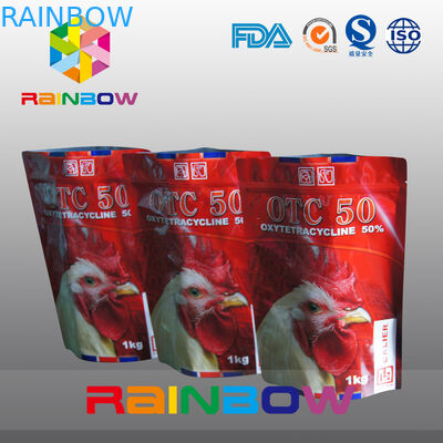 Tenez la poche d'aliment pour animaux familiers avec la tirette/sac animal en plastique de nourriture de Tukey de catégorie comestible