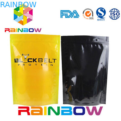 Brillant tenez-vous complète le sac à poudre de serrure de fermeture éclair d'emballage de poche de papier d'aluminium