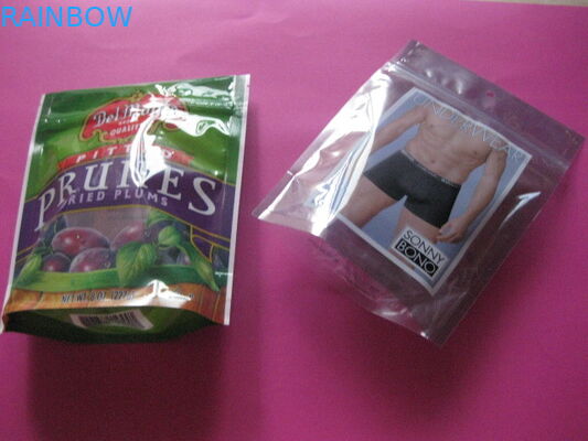 En plastique tenez le sac fait sur commande d'emballage de vêtement d'impression de tirette pour Underware