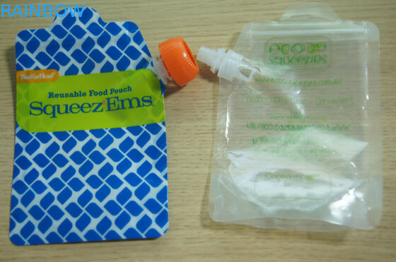 La catégorie comestible rescellable tiennent la coutume zip-lock de sacs de bec de côté d'aliment pour bébé imprimée