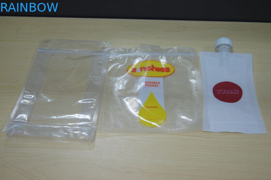 La catégorie comestible rescellable tiennent la coutume zip-lock de sacs de bec de côté d'aliment pour bébé imprimée