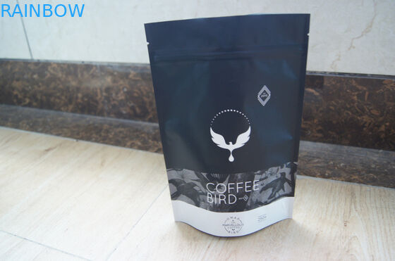 Sacs à thé noirs mats stratifiés empaquetant des sacs de café de papier d'aluminium