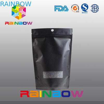 Sacs à thé noirs mats stratifiés empaquetant des sacs de café de papier d'aluminium