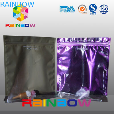 Rescellable tenez les petits sacs cosmétiques d'affichage avec la tirette et la fenêtre