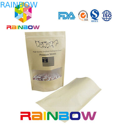 Le fond plat Brown a adapté les sacs en papier/sac de papier de métier avec la tirette