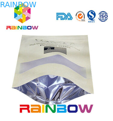 Le fond plat Brown a adapté les sacs en papier/sac de papier de métier avec la tirette