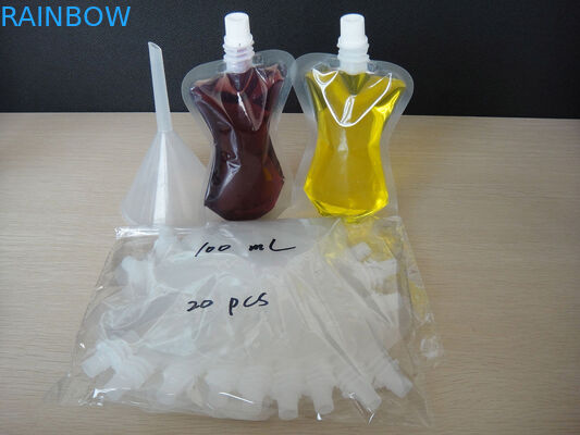 4oz 8oz 16oz 32oz PA/PE tiennent le sac transparent de bec pour l'emballage de vin