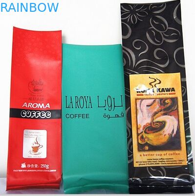 Sac d'emballage de joint de quadruple d'emballage de poche d'aluminium de gousset de côté de papier d'aluminium de Matt