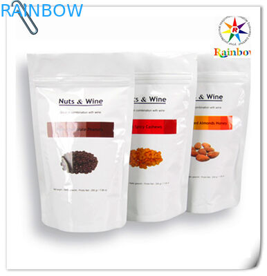 Noir tenez l'emballage de poche d'aluminium de Matt Papier d'emballage avec l'entaille de serrure/larme de fermeture éclair