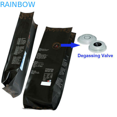 Sac de café d'emballage de joint de quadruple de gousset de côté d'emballage de poche de papier d'aluminium avec la valve