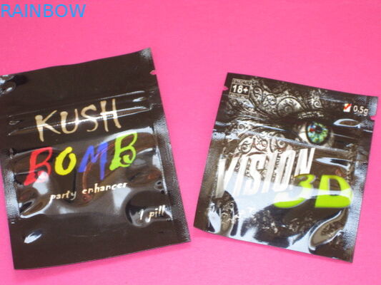 Sacs réutilisés de stockage de Mylar de poche de cigare de tirette d'emballage de poche d'aluminium