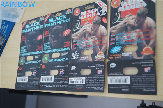 carte de boursouflure de la mamba noire 2 de la mamba noire 1 de panthère noire empaquetant l'empaquetage sexuel de pilules