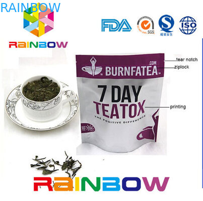 Poche zip-lock en plastique Gusseted latérale de papier d'aluminium de sac d'emballage de thé de papier d'emballage de paquet de Doy