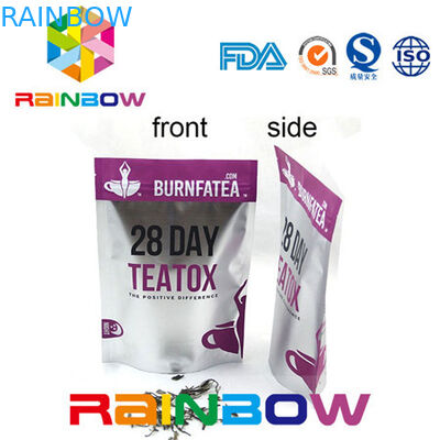 Poche zip-lock en plastique Gusseted latérale de papier d'aluminium de sac d'emballage de thé de papier d'emballage de paquet de Doy