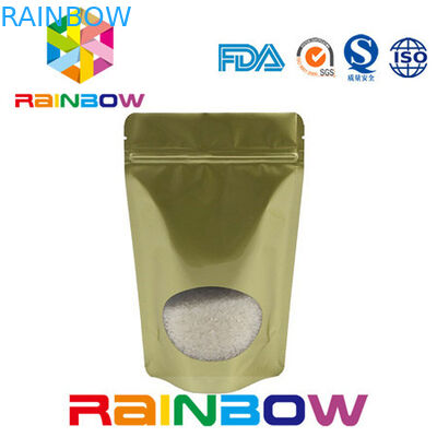 l'emballage imprimé adapté aux besoins du client de papier d'aluminium met en sac avec la fenêtre zip-lock et claire