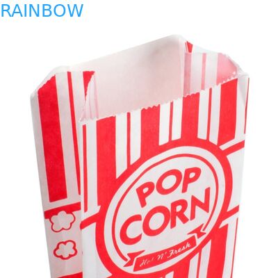 Sacs en papier du Roi Paper Popcorn Bags Customized de carnaval paquet de 1 once de rouge et de blanc