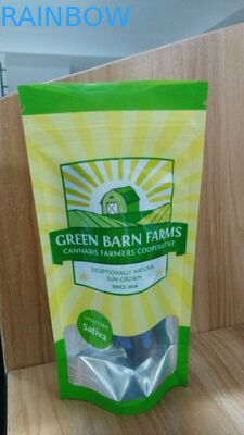 Sacs zip-lock stratifiés inférieurs faits sur commande de Mylar de papier d'aluminium de gousset avec la fenêtre claire