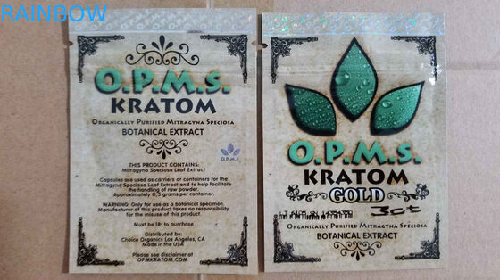 L'emballage de fines herbes d'encens de kratom fait sur commande/3ct OPMS capsule le sac de kratom