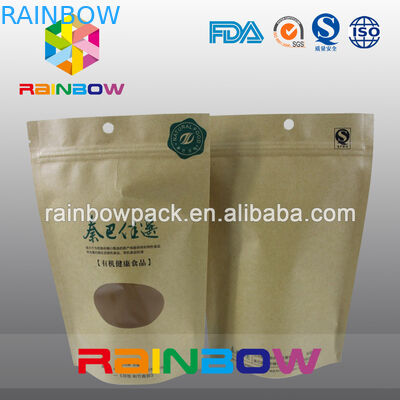 Le papier recyclable Doypack de 2oz emballage tiennent des sacs de café avec la fenêtre