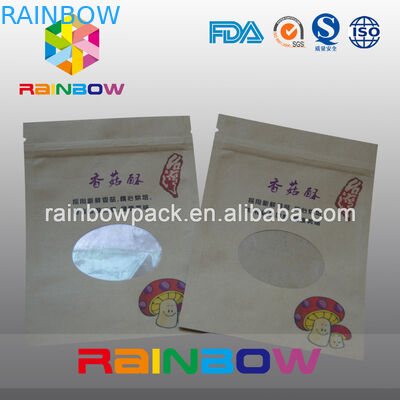 Le papier recyclable Doypack de 2oz emballage tiennent des sacs de café avec la fenêtre