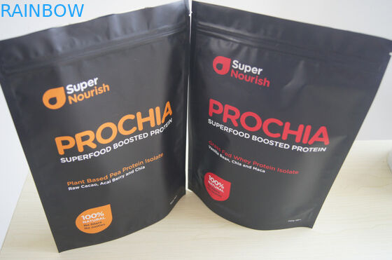 Le papier d'aluminium tiennent la poche, emballage de poudre de protéine de lactalbumine de 500g 750g 1kg