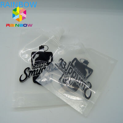 BPA libèrent 4 la poche en plastique transparente réutilisable de flacon/boisson alcoolisée de vin de non-fuite de l'once 8OZ