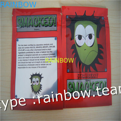 Sac latéral de tirette de joint du sac trois de fines herbes d'encens/sac de fines herbes fait sur commande d'encens pour le sac de sachet de 1g /2g /3g/4g/5g pour la poudre