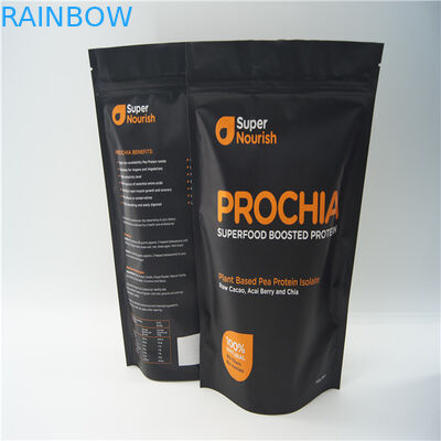 L'aluminium a rayé les sacs zip-lock d'aluminium, sacs d'emballage d'aluminium de poudre de protéine/nourriture