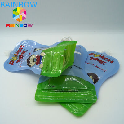 Le bec liquide de nourriture écologique met en sac/emballage avec le tube et la cuillère de bec