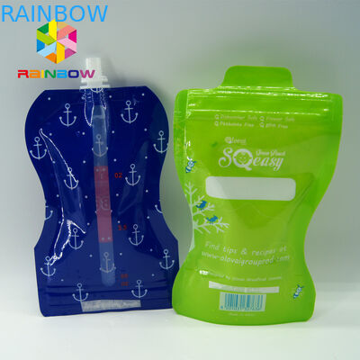 Le bec liquide de nourriture écologique met en sac/emballage avec le tube et la cuillère de bec