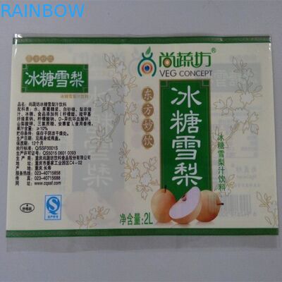 Les labels de rétrécissement de BOPP pour les bouteilles/bouteille économique de rétrécissement de la chaleur marque la coutume