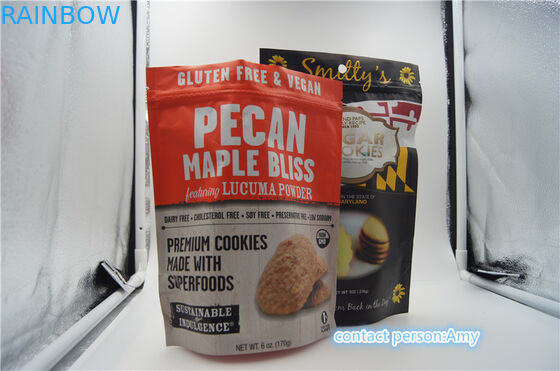 L'emballage alimentaire en plastique de casse-croûte met en sac/sachet pour des biscuits, poche du fromage 10oz avec la tirette