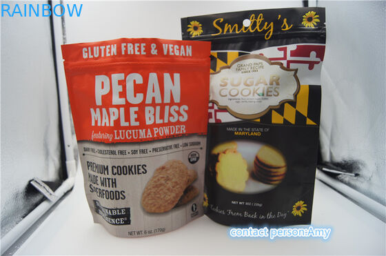 L'emballage alimentaire en plastique de casse-croûte met en sac/sachet pour des biscuits, poche du fromage 10oz avec la tirette